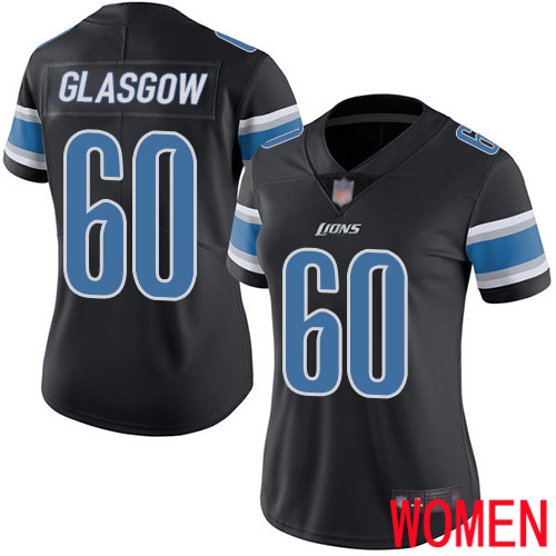 Detroit Lions Limited Black Women Graham Glasgow Jersey NFL Football 60 Rush Vapor Untouchable